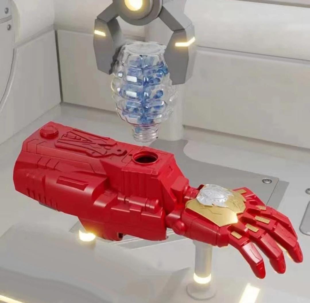 Ghosia Mall's Hand Shooter Rechargeable Iron Man Gel Blaster Hand Launcher with Soft Water Bullets - Ghosia Mall's