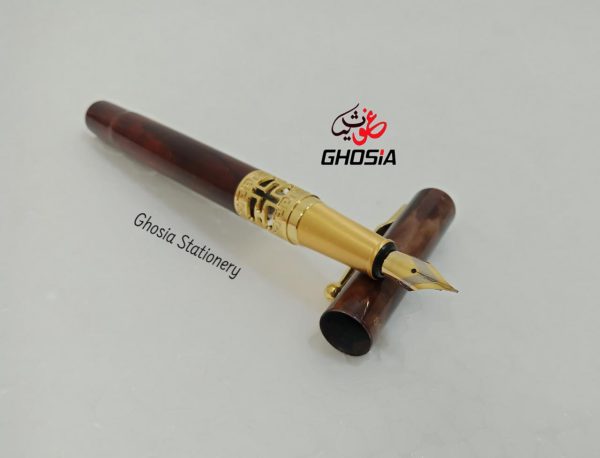 DIKAWEN Luxurious Metal Branded Fountain Pen Fine Nib Beautiful Carved Fountain Pen - Ghosia Mall's