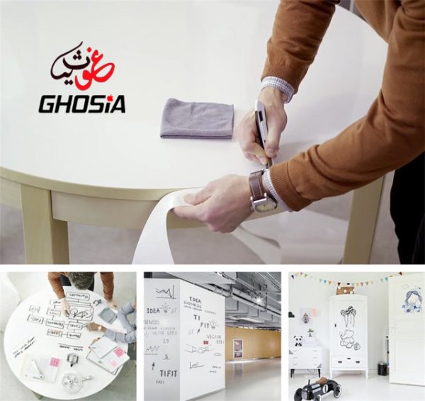 Adhesive Whiteboard Sticker With 2 Markers ( 36 inch x 15 inch ) Whiteboard Wall Sticker - Ghosia Mall's