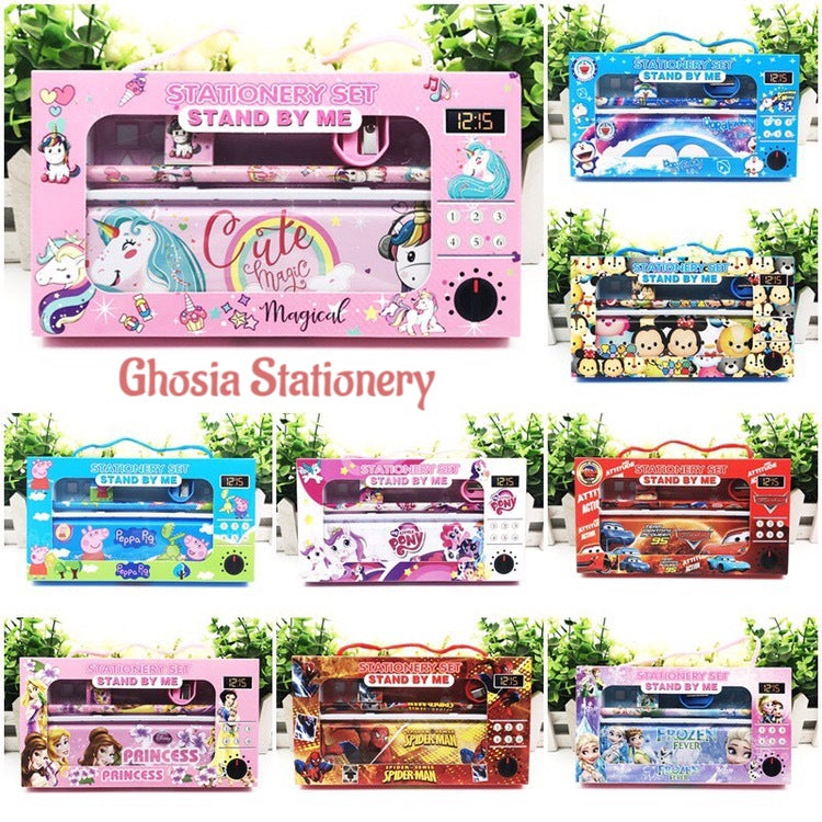 6 Pcs Stationery Gift Set For Boys & Girls Cartoon Characters Stationery Gift Pack For Kids - Ghosia Mall's