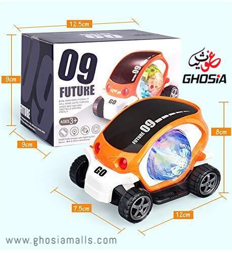 Musical & Flashing Light car 360° Flashing Lights & Music 3D Electric Toy 09 Future Cars for Kids - Ghosia Mall's