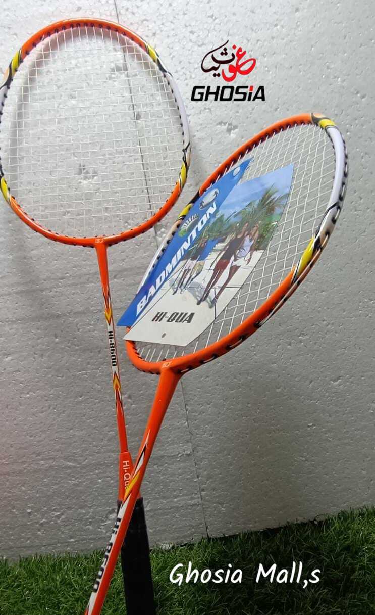 Hi Qua 8600 Badminton Racket Pair with Beautiful Color Bag - Ghosia Mall's