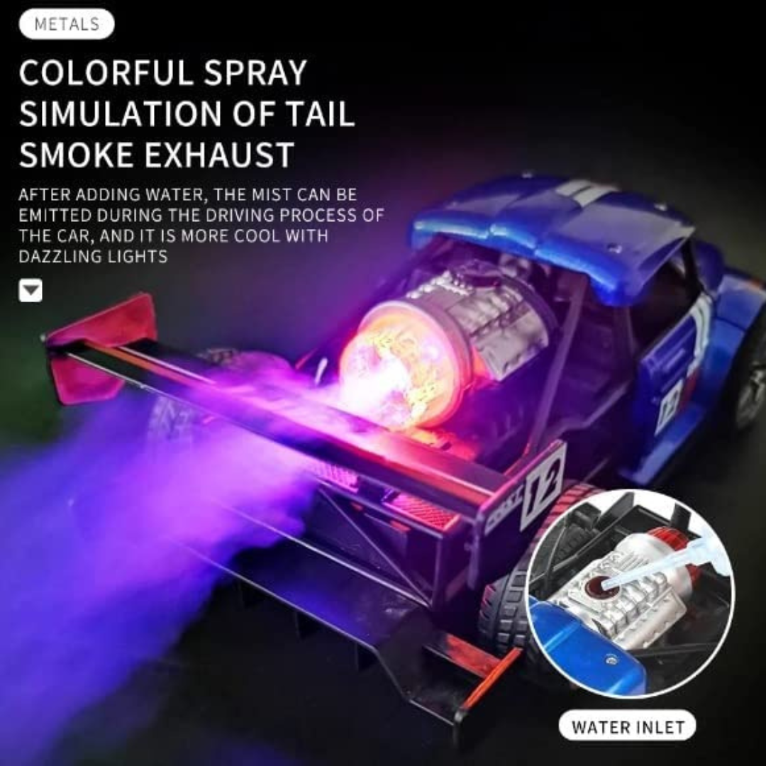 Drift Spray Type RC Car 1:18 Scale High-Speed Rechargeable & Remote Control Racing Car - Ghosia Mall's