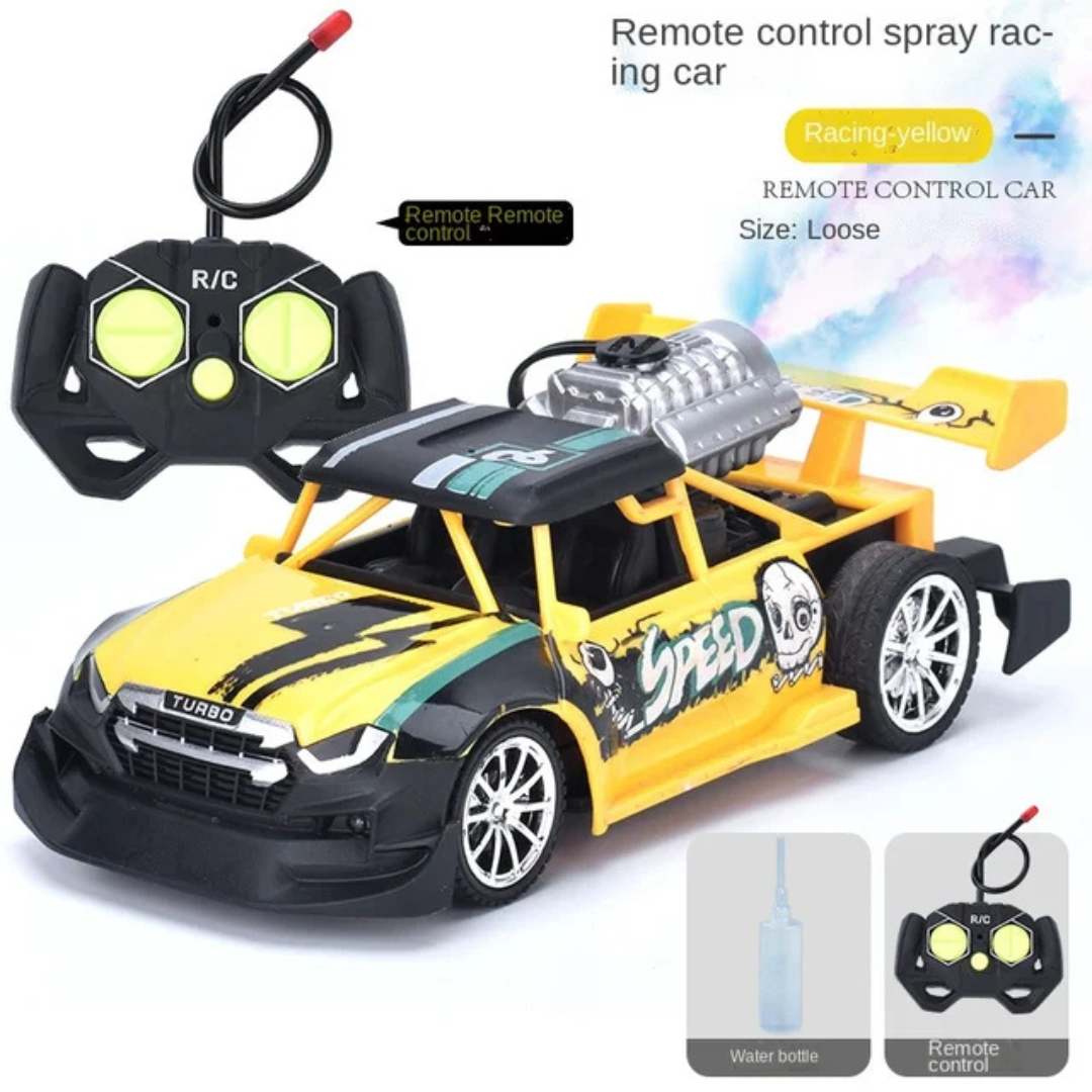 Drift Spray Type RC Car 1:18 Scale High-Speed Rechargeable & Remote Control Racing Car - Ghosia Mall's