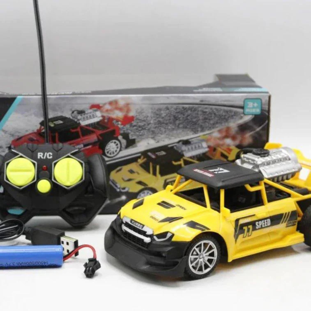 Drift Spray Type RC Car 1:18 Scale High-Speed Rechargeable & Remote Control Racing Car - Ghosia Mall's