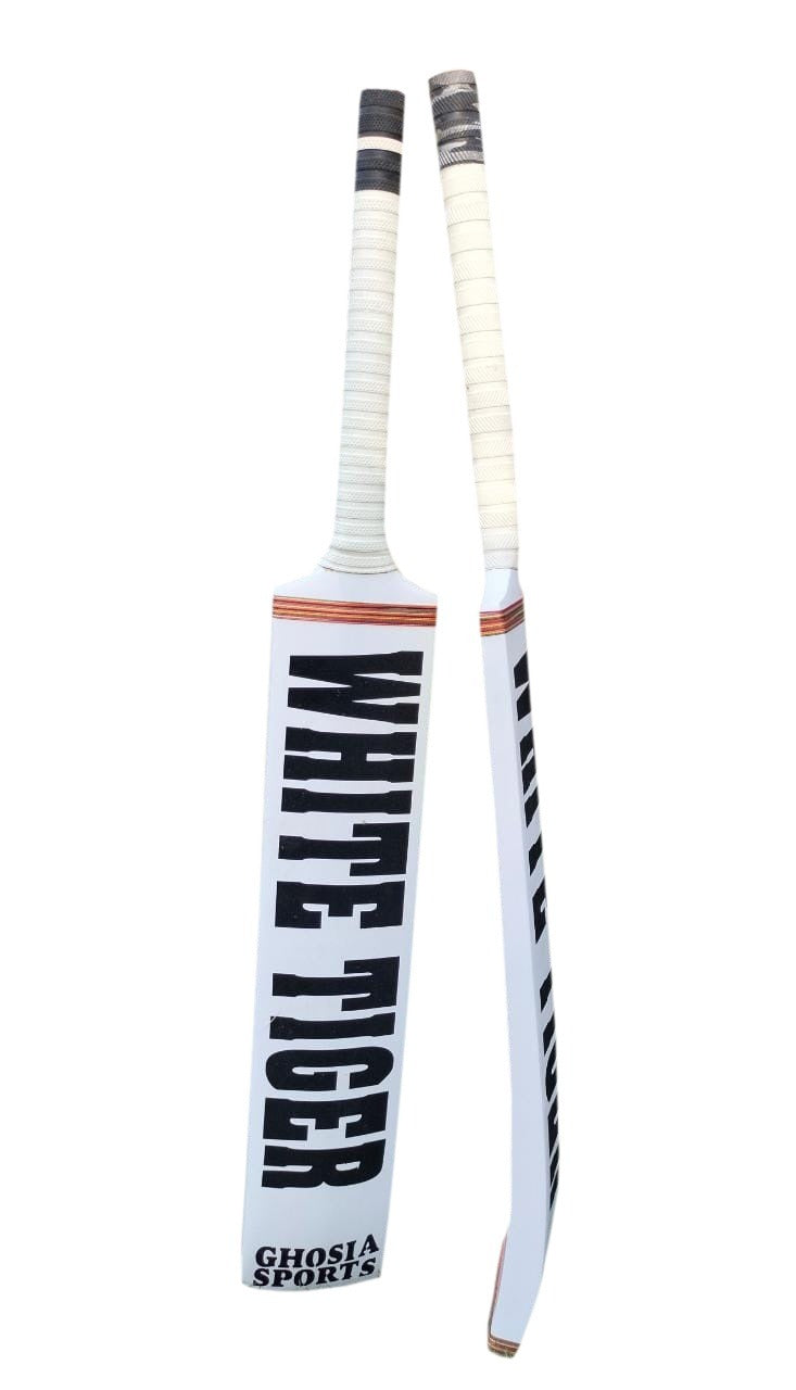 Ghosia Sports White Tiger Edition Handle Tape Ball Bat with Cover - Ghosia Mall's