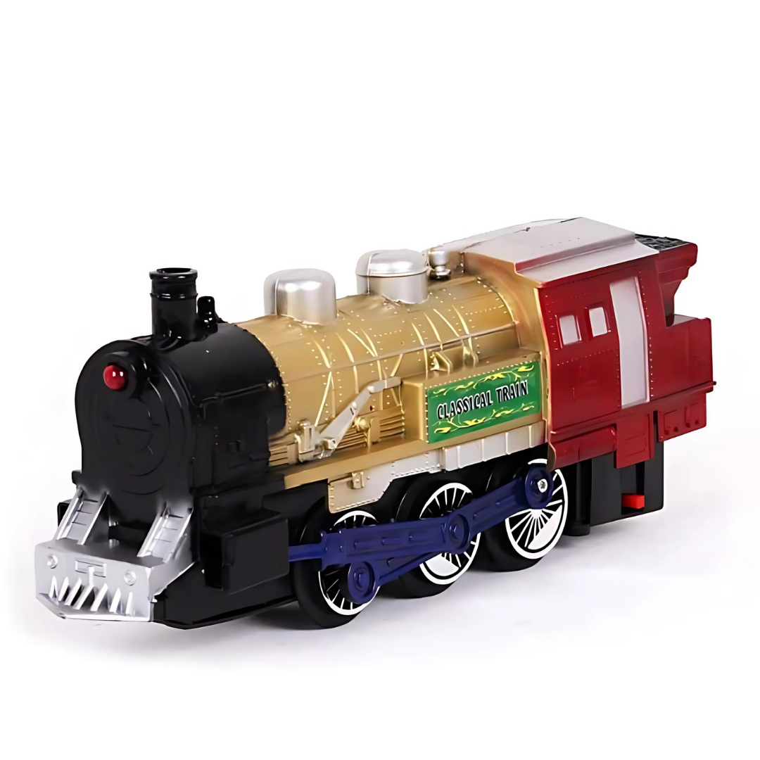 Classic Train Set With Smoke Effect & Head Light | Railway Train Toy Set For Kids - Ghosia Mall's