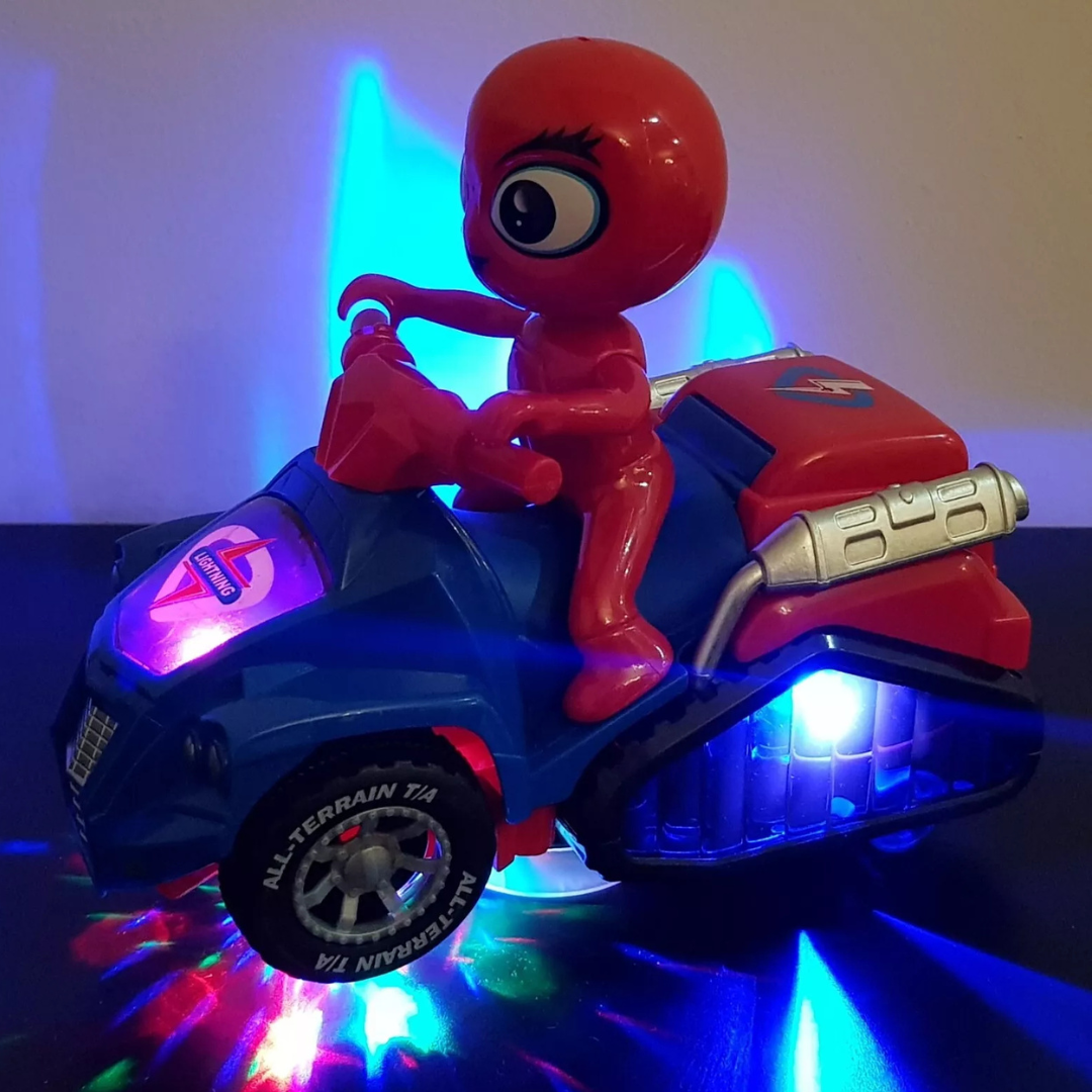 Deformation Motorcycle & Spiderman Toy with Flashing Lights & Music - Ghosia Mall's