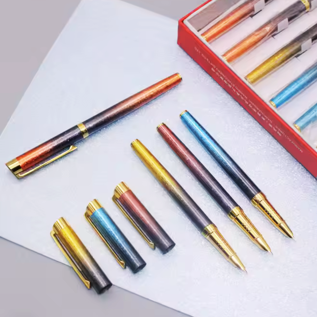 DIKAWEN Branded Sparkly Colorful Fountain Pen Stationery Gifts - Ghosia Mall's