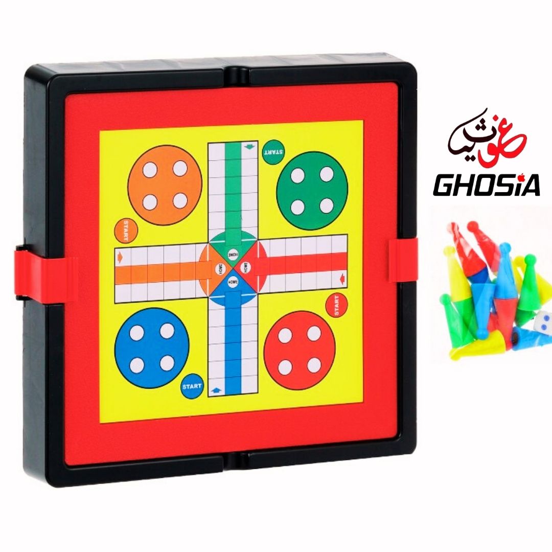 2 in 1 Storage Portable Ludo Game Ludo Play Set for Kid Simulation Magnetic Ludo Game Set with Magnetic Goti - Ghosia Mall's