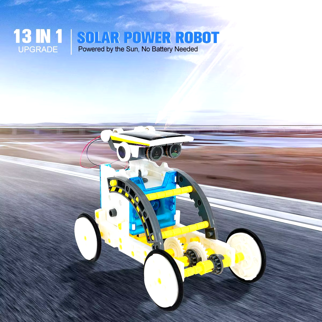 Solar Robot 14 in 1 DIY Educational Kit Build Your Own Robot Kit Powered by the Sun Dynamic Robot Toy - Ghosia Mall's