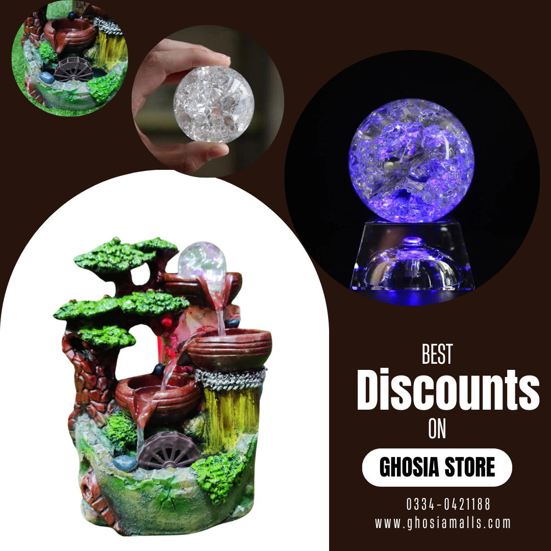 Garden Fountain Decoration Desktop Water Fountain Unique Resin Table Decoration - Ghosia Mall's