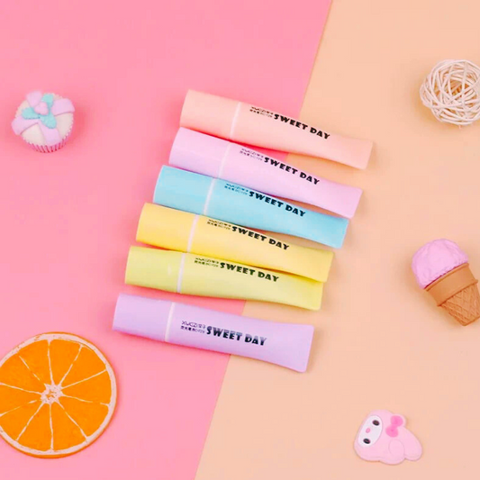Toothpaste Styling Highlighter 6 color Set Mini Sweet Day 6PCS/SET Highlighters Key Children's Marker Color Graffiti Pen - Ghosia Mall's