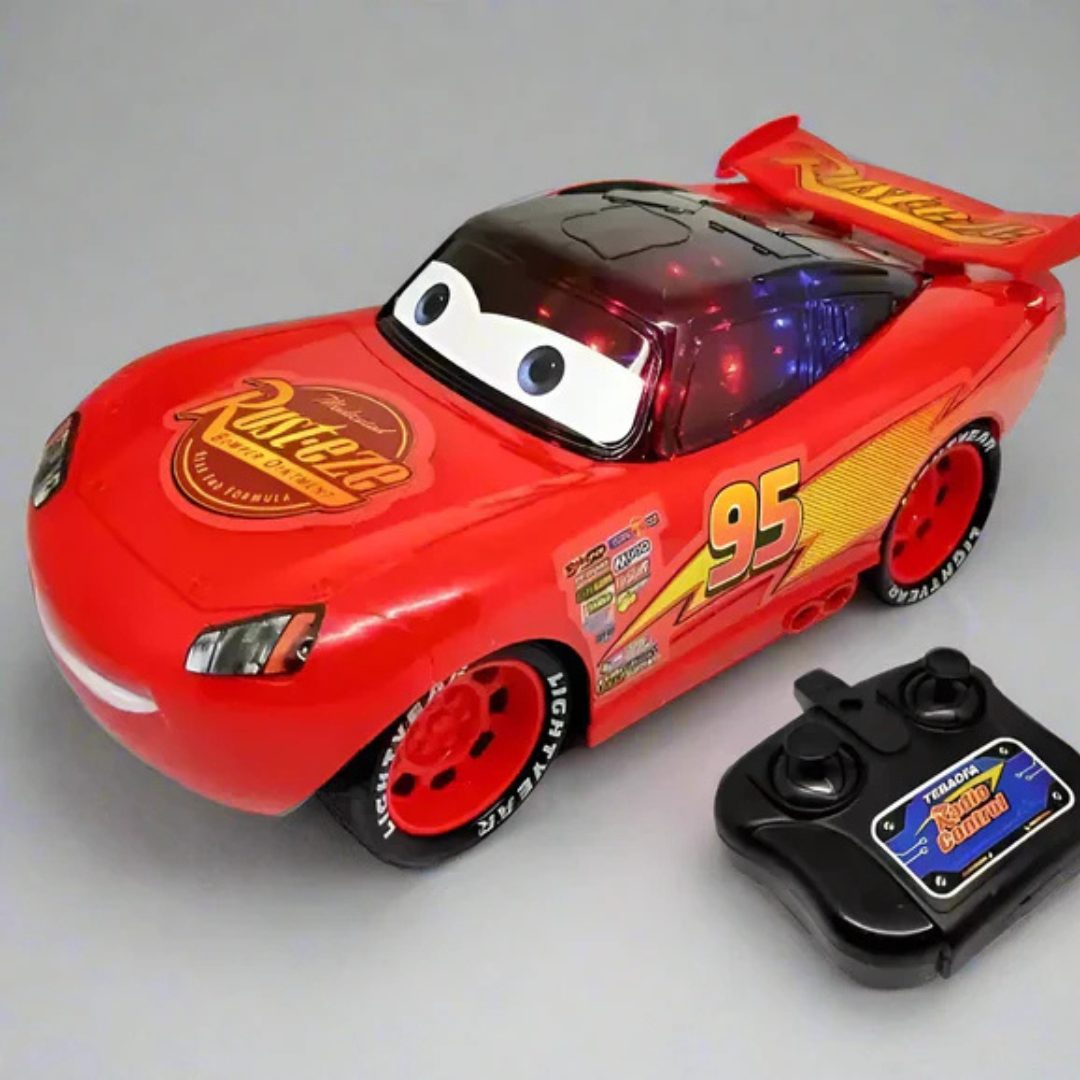 Kids Remote Control Car With Dazzling Colorful Light 3D McQueen Character Car For Kids - Ghosia Mall's