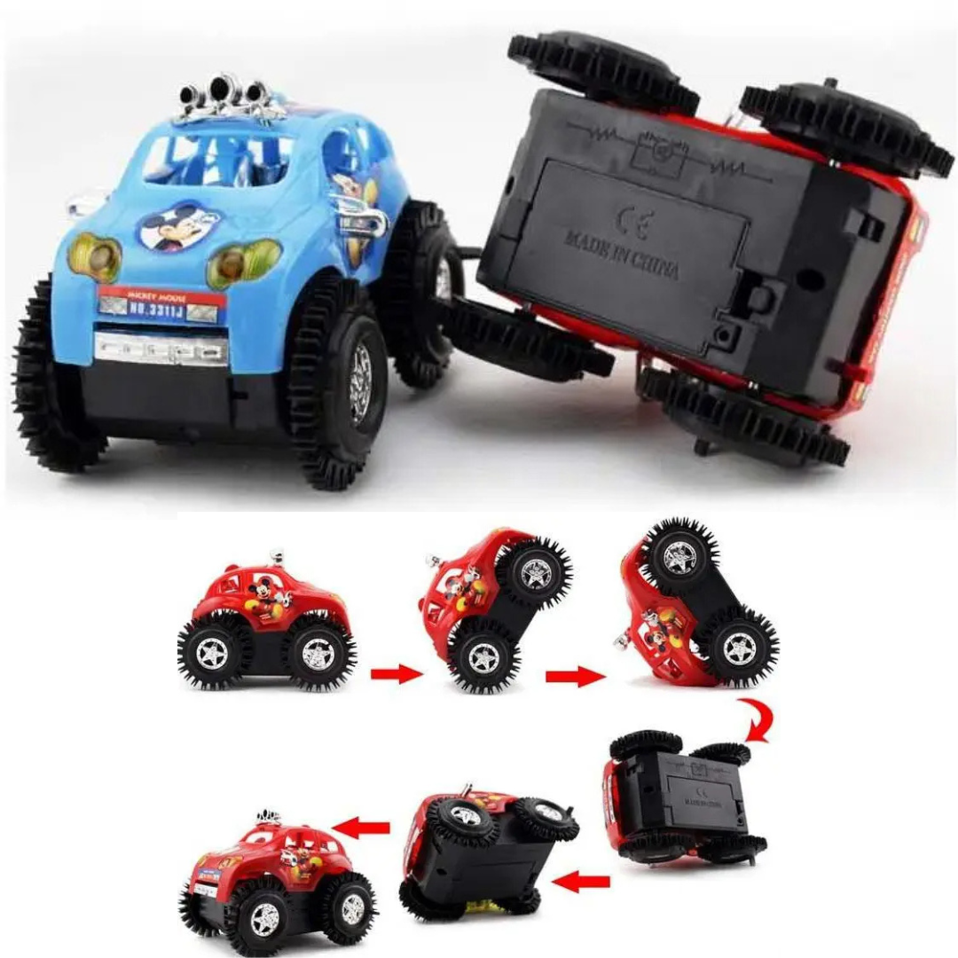 Disney Themed Musical Toy Car for Kids – 360° Flip Stunt & Flashing Lights – Perfect Gift for Toddlers - Ghosia Mall's