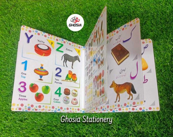 3 in 1 Early Learning Reading Book Colorful Hard Page Books For Pre School Learning - Ghosia Mall's