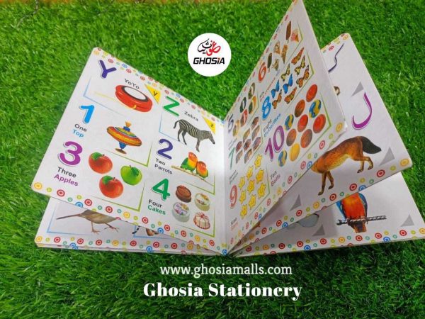 3 in 1 Early Learning Reading Book Colorful Hard Page Books For Pre School Learning - Ghosia Mall's