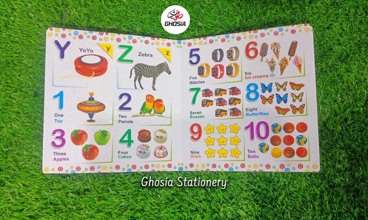 3 in 1 Early Learning Reading Book Colorful Hard Page Books For Pre School Learning - Ghosia Mall's