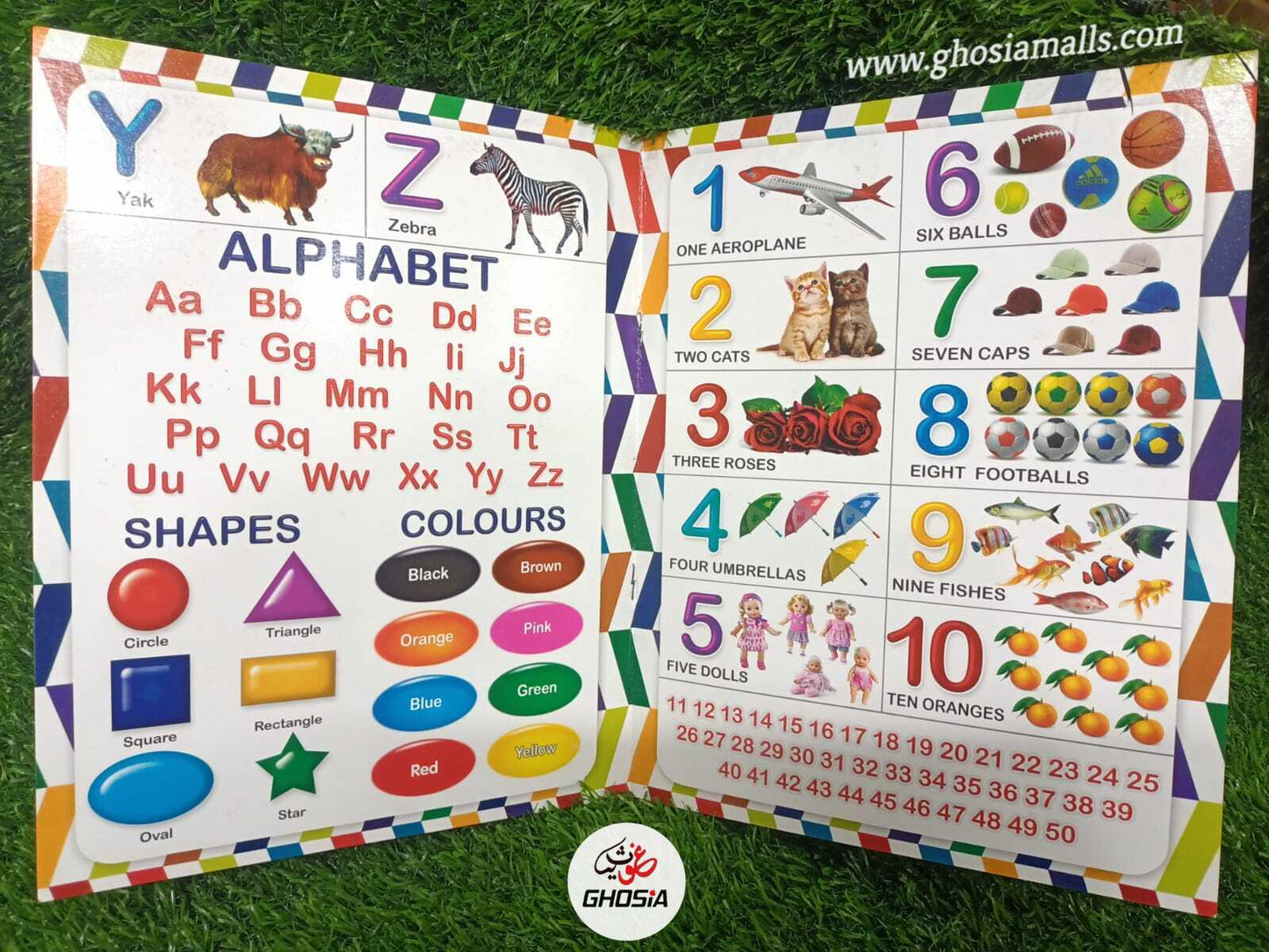 3 in 1 Early Learning Reading Book Colorful Large Size For Pre-School Children - Ghosia Mall's