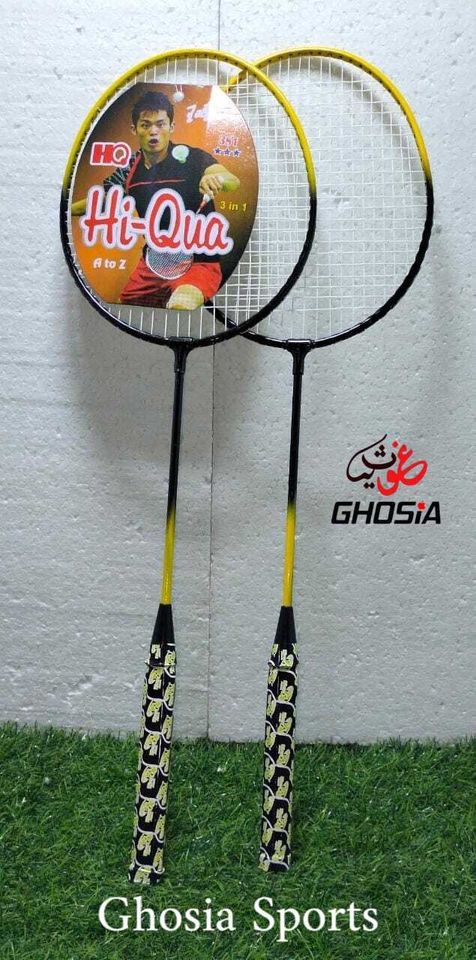 Branded 3 Star Hi Qua Rackets A to Z Rackets Pair With Beautiful Grip - Ghosia Mall's