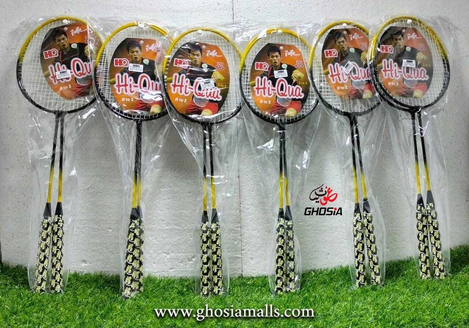 Branded 3 Star Hi Qua Rackets A to Z Rackets Pair With Beautiful Grip - Ghosia Mall's