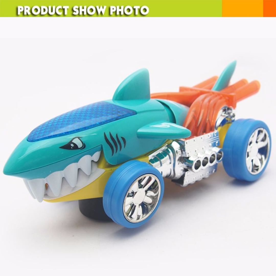 Shark Raid Car For Kids With Bump & Go feature, Lighting And Sounds - Ghosia Mall's