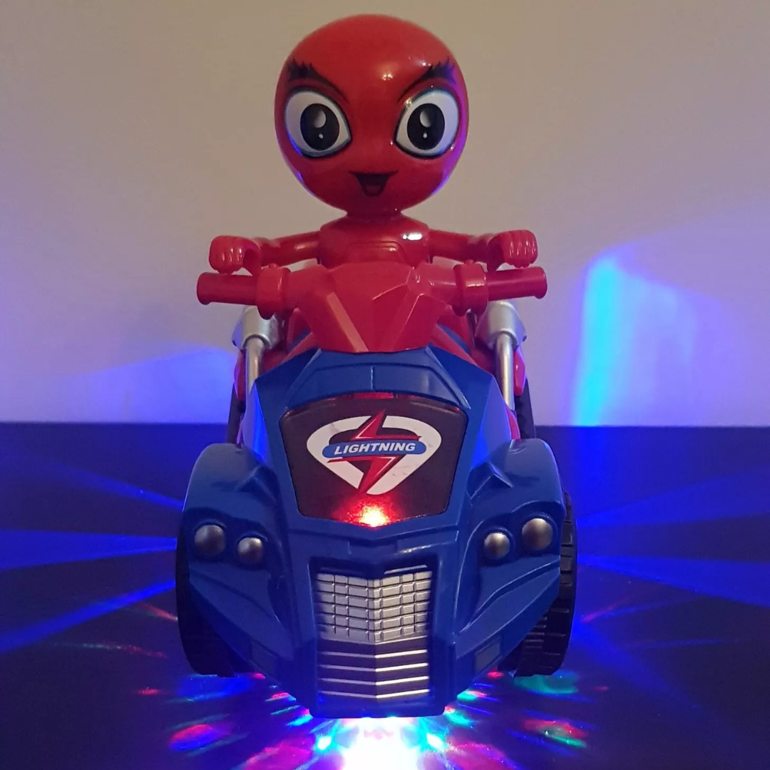 Deformation Motorcycle & Spiderman Toy with Flashing Lights & Music - Ghosia Mall's