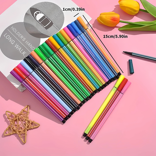 Multicolor Markers Set- Watercolor Marker Color Set of 12 Colorful markers, Coloring & Arts Sets For Kids - Ghosia Mall's