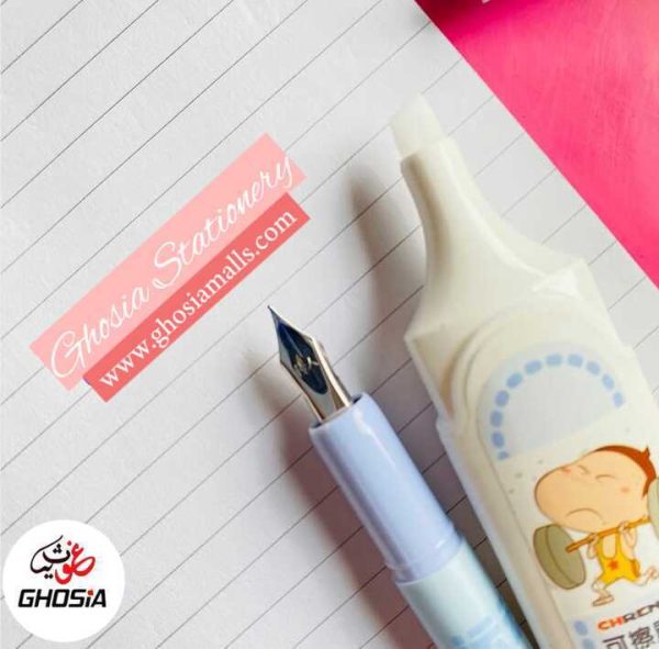 Creative Kawaii Cute Erasable Fountain Pen With 7 Ink Cartridge Magic Colorful Pen Set - Ghosia Mall's