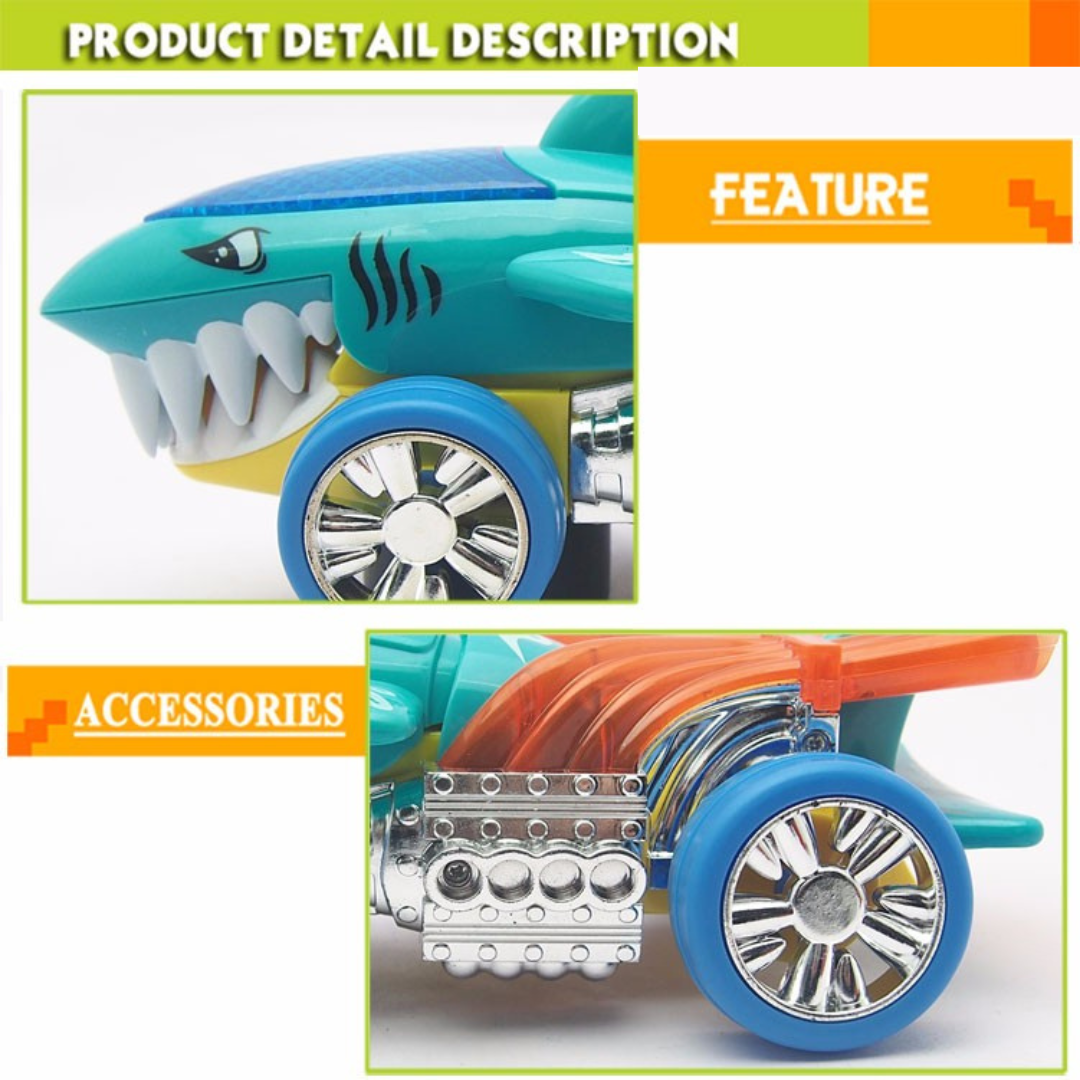 Shark Raid Car For Kids With Bump & Go feature, Lighting And Sounds - Ghosia Mall's