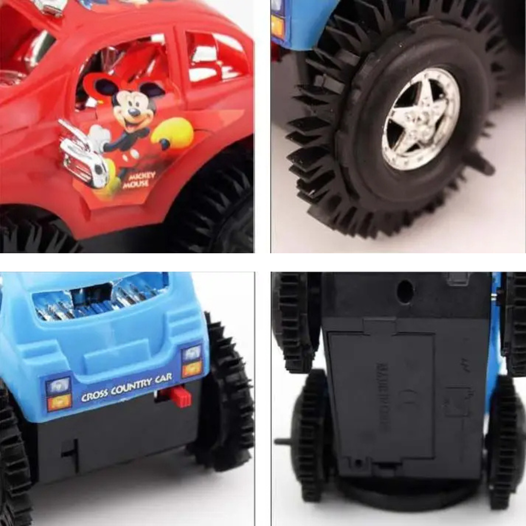 Disney Themed Musical Toy Car for Kids – 360° Flip Stunt & Flashing Lights – Perfect Gift for Toddlers - Ghosia Mall's