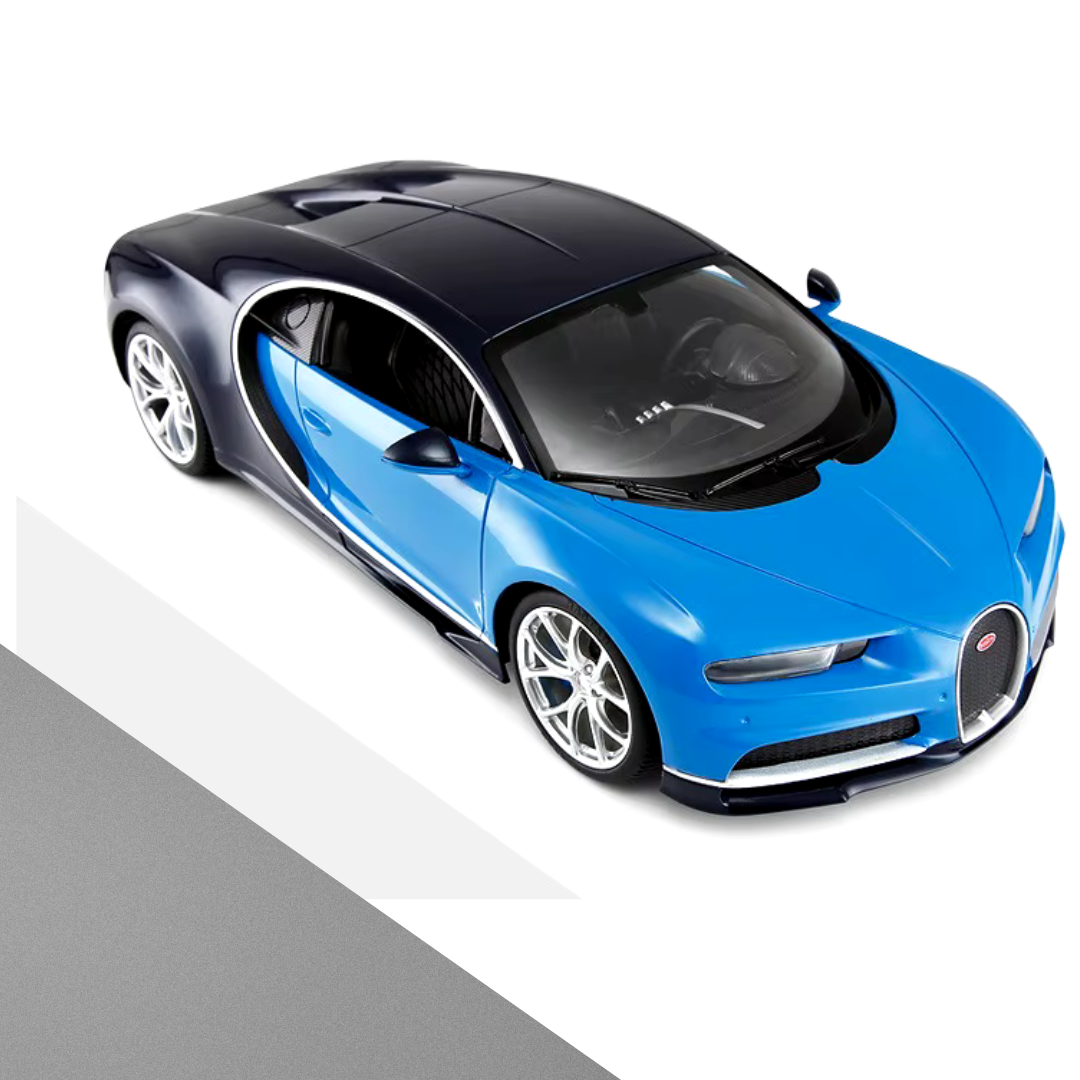 Remote Control Die cast Bugatti Sports Car | 1:22 Scal Battery Operated Wireless Blue Sports Car - Ghosia Mall's