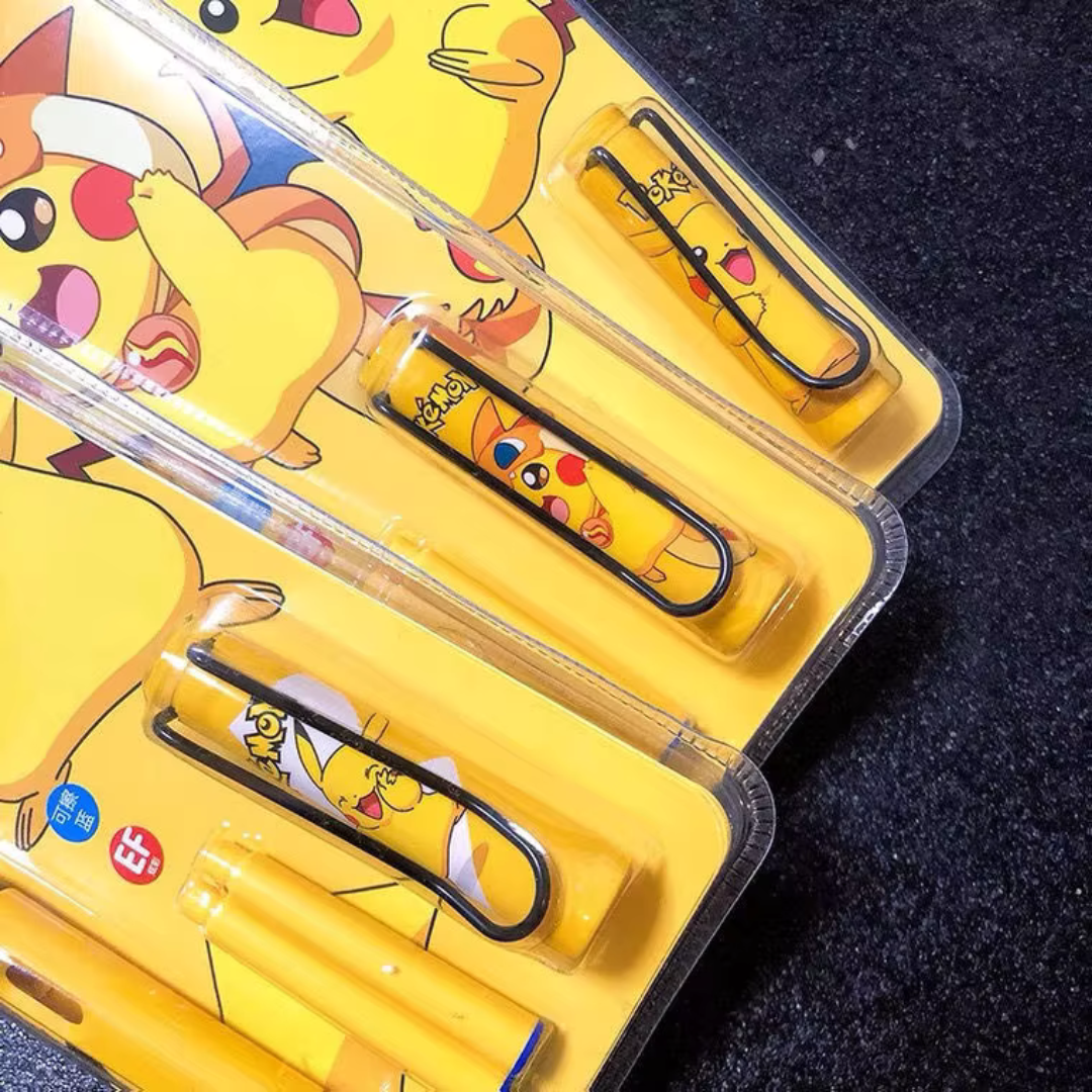 Pikachu Pen Set New Cartoon Pens With Remover Cute Pens Pens Luxury pens Korean Style Stationery - Ghosia Mall's