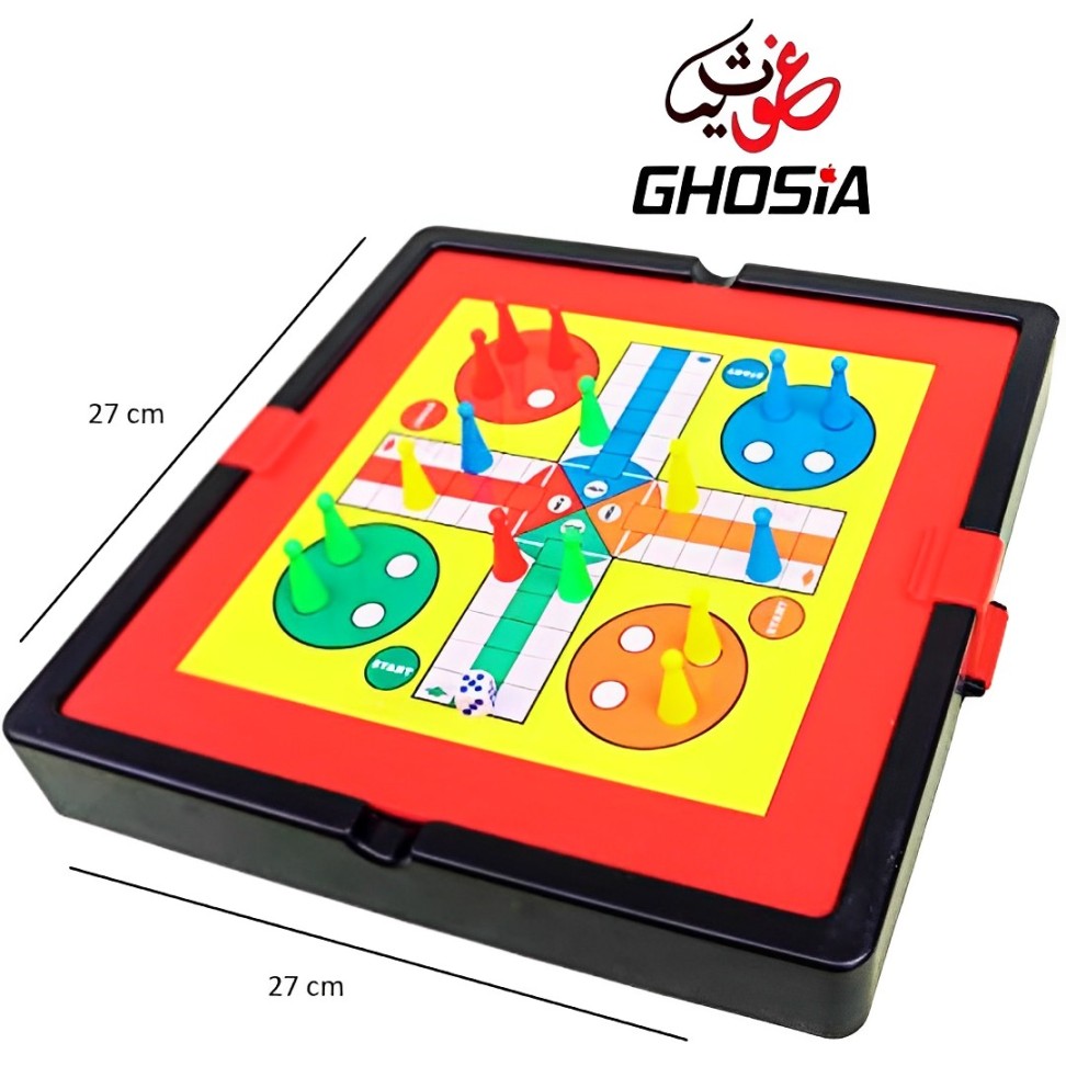 2 in 1 Storage Portable Ludo Game Ludo Play Set for Kid Simulation Magnetic Ludo Game Set with Magnetic Goti - Ghosia Mall's