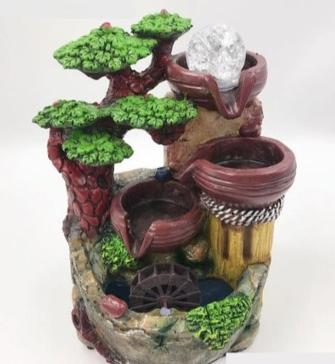 Garden Fountain Decoration Desktop Water Fountain Unique Resin Table Decoration - Ghosia Mall's