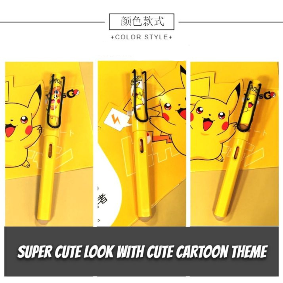 Pikachu Pen Set New Cartoon Pens With Remover Cute Pens Pens Luxury pens Korean Style Stationery - Ghosia Mall's
