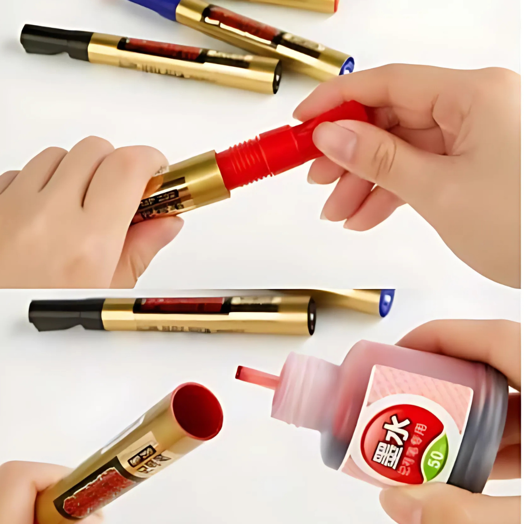 Multi-function Unpacking Marker Pen Set of 3 Permanent Marker Original Branded Baoke Set of 3 Permanent Markers With Unboxing Function - Ghosia Mall's