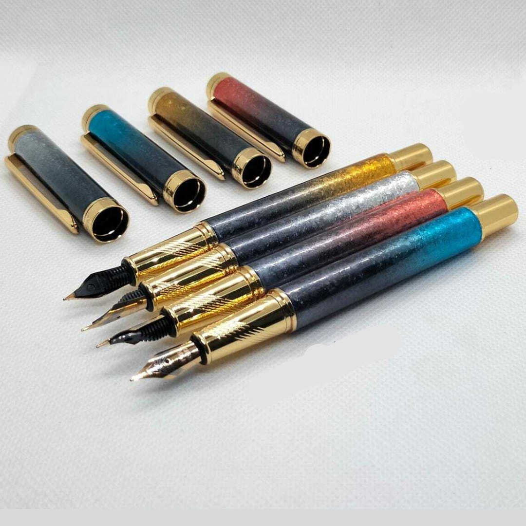DIKAWEN Branded Sparkly Colorful Fountain Pen Stationery Gifts - Ghosia Mall's
