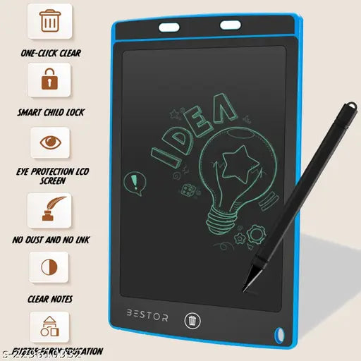 LCD Writing & Drawing Tablet For Kids Digital Notepad With Pen LCD Writing Tablet Writing Pad Writing Tablet Writing Tab 12 inch - Ghosia Mall's