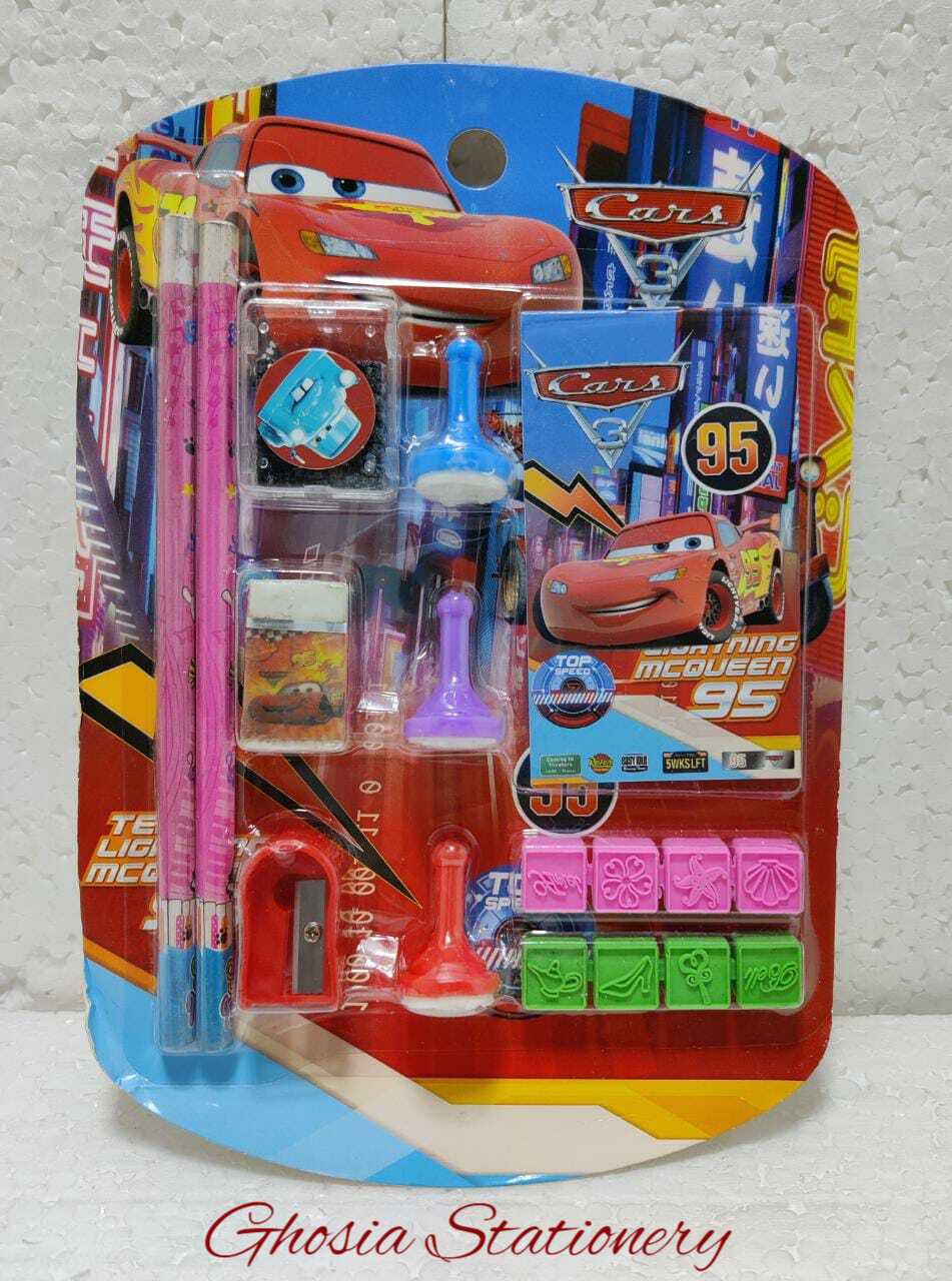 Kids Mixed Stationery Set With Cute Shape Stamps Children Stationery & Stamp Set - Ghosia Mall's