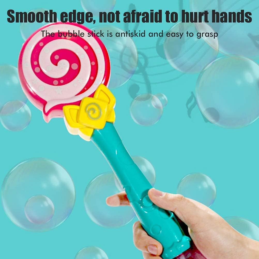 Musical Bubble Wand Flashing Lollipop Bubble Water Wand Plastic Electric Music Light Up Bubble Machine Toy Bubble sticks - Ghosia Mall's