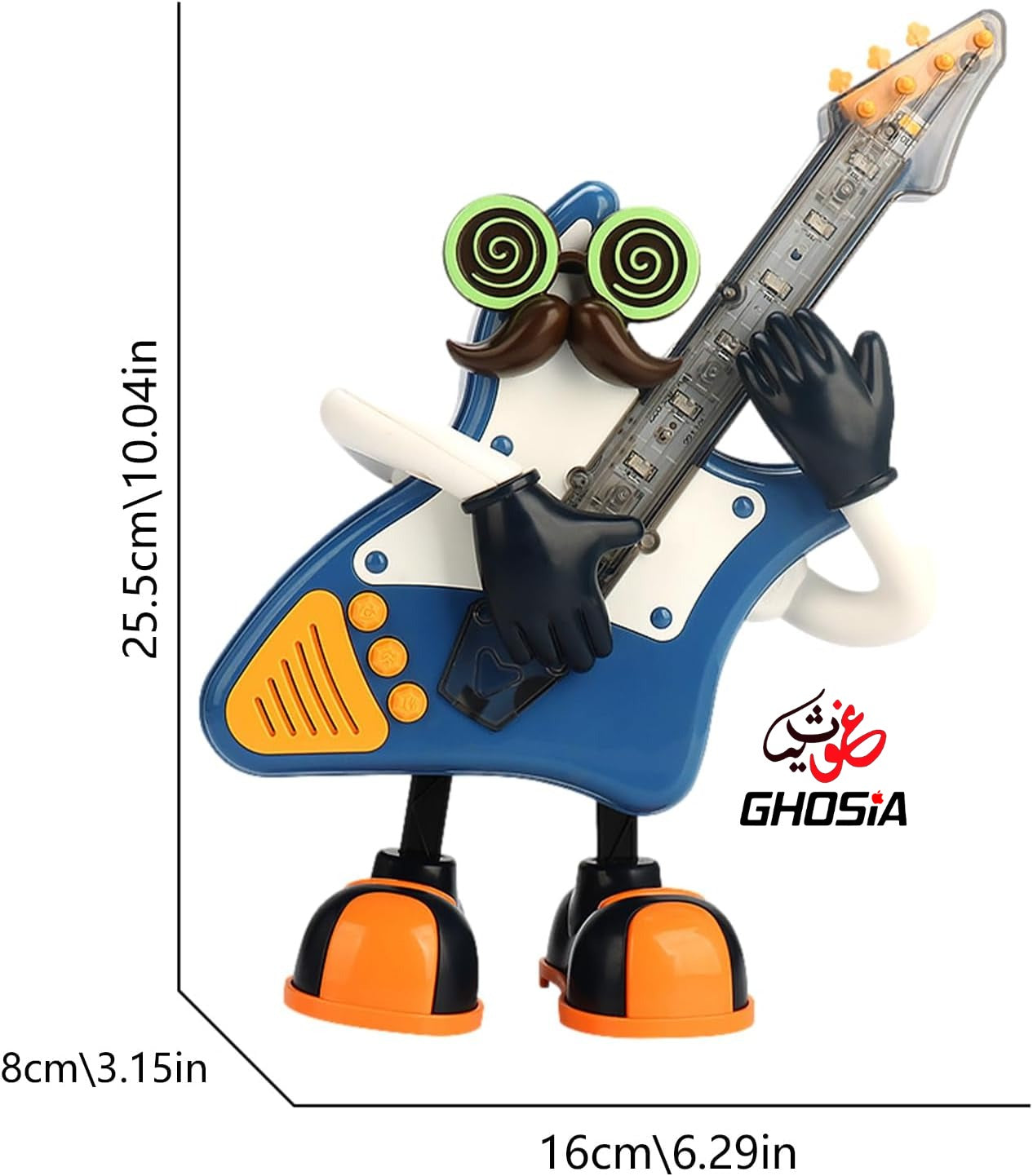 Mr Rock Electric Guitar Music and Lighting Swing Toy, Saxophone Guitar Dance Robot, Boy and Girl Children's Toys Gift - Ghosia Mall's