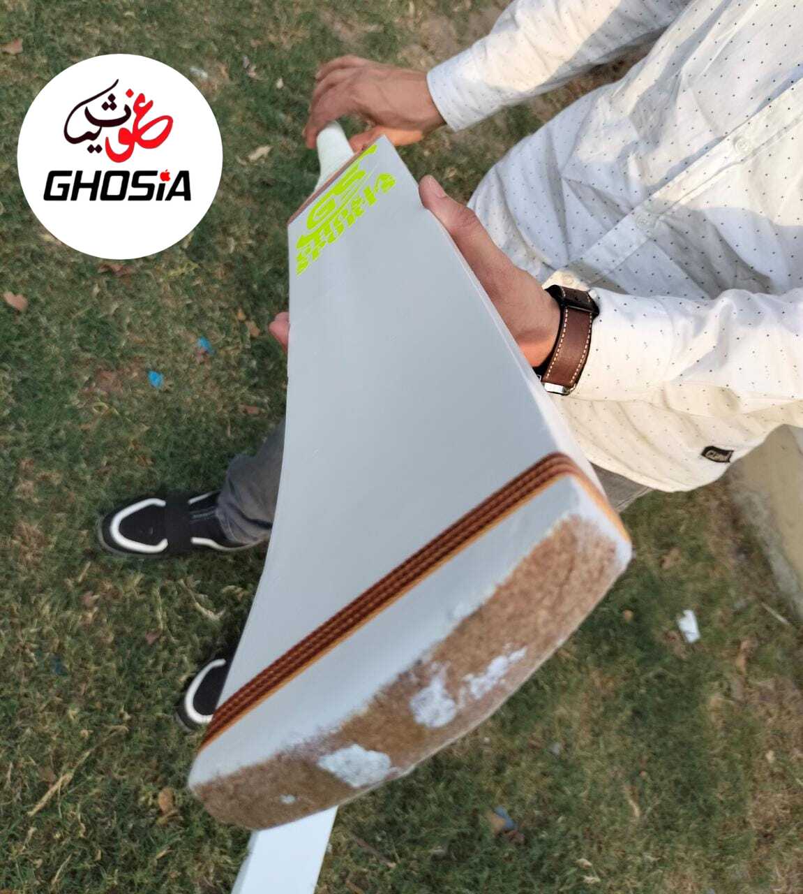 Ghosia Sports White Tiger Edition Handle Tape Ball Bat with Cover - Ghosia Mall's