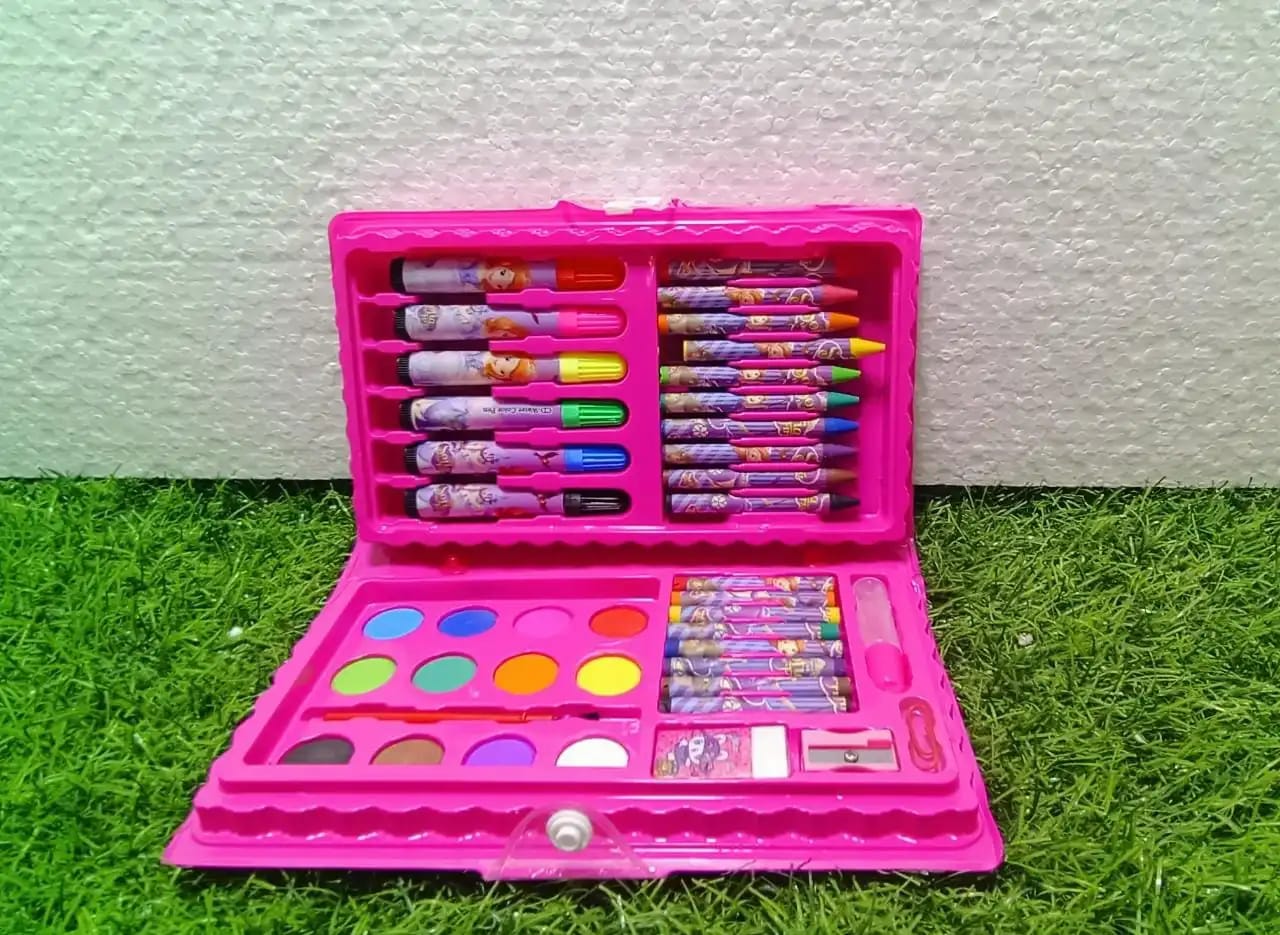 Drawing Art Kit 68 Pcs Arts & Craft Set Oil Pastels, Crayons, Colored Pencils, Paint Brush, Watercolor Cakes, Portable Art Supplies - Ghosia Mall's