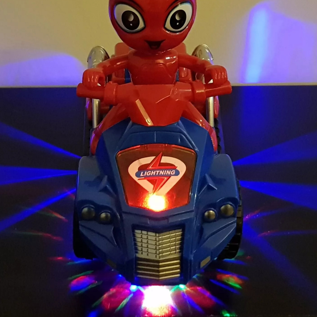 Deformation Motorcycle & Spiderman Toy with Flashing Lights & Music - Ghosia Mall's