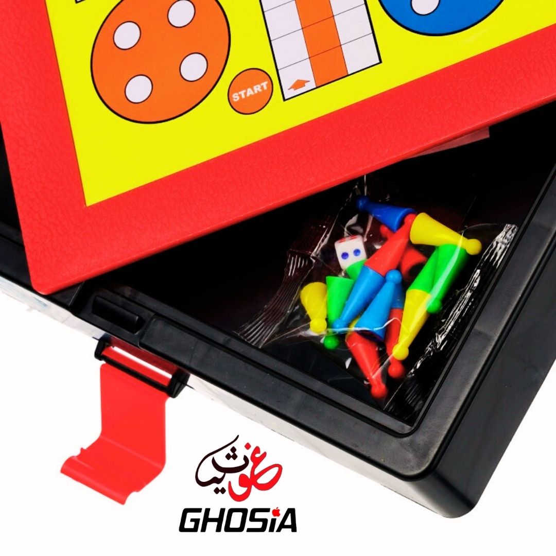 2 in 1 Storage Portable Ludo Game Ludo Play Set for Kid Simulation Magnetic Ludo Game Set with Magnetic Goti - Ghosia Mall's