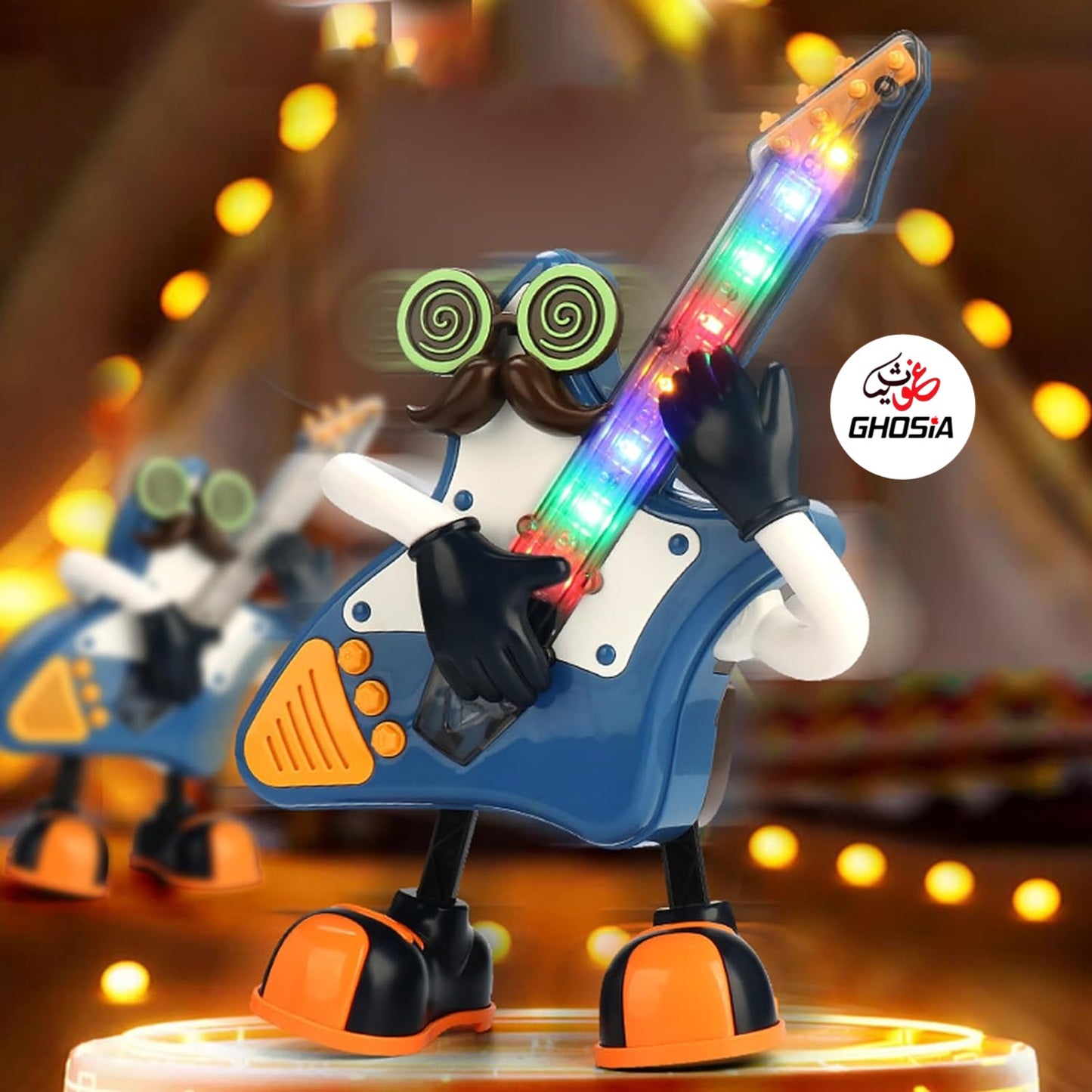 Mr Rock Electric Guitar Music and Lighting Swing Toy, Saxophone Guitar Dance Robot, Boy and Girl Children's Toys Gift - Ghosia Mall's