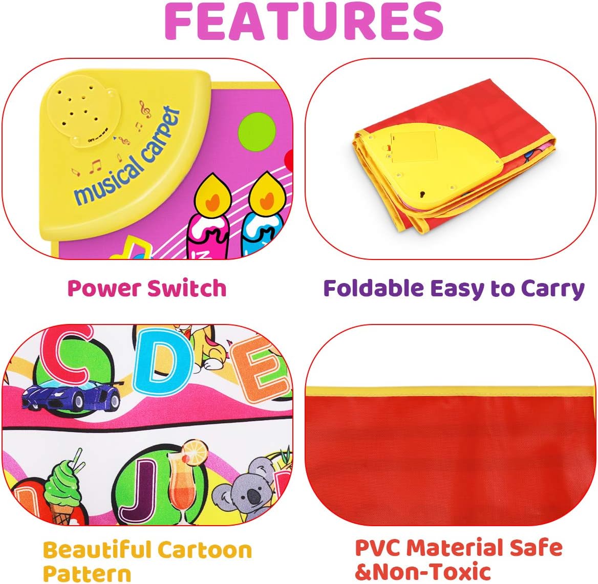 Learning English Mat Educational Toy Learning Musical Mat Battery Operated Musical English Carpet - Ghosia Mall's