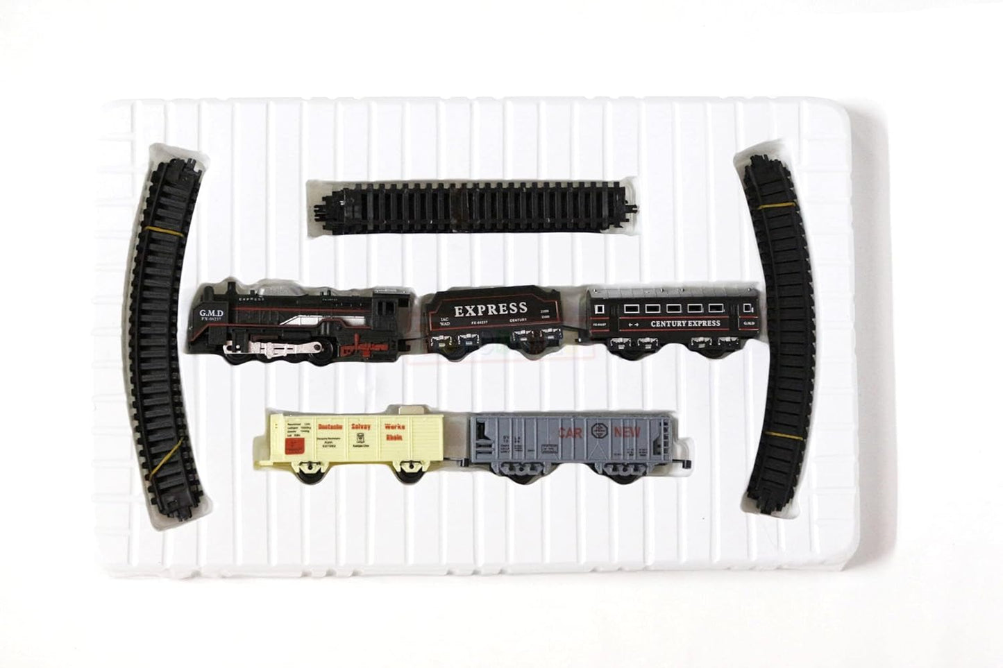 Battery Operated Simulation Electric Train & Train Set with Bright Headlight Wide Track Railway Set - Ghosia Mall's