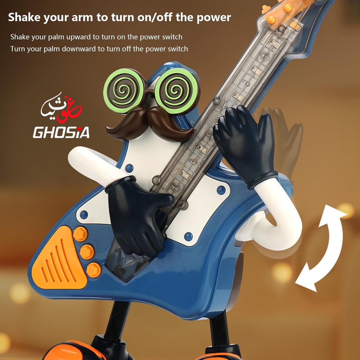 Mr Rock Electric Guitar Music and Lighting Swing Toy, Saxophone Guitar Dance Robot, Boy and Girl Children's Toys Gift - Ghosia Mall's